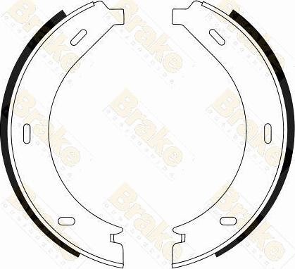 Brake Engineering SH2489 - Brake Shoe Set, parking brake autospares.lv