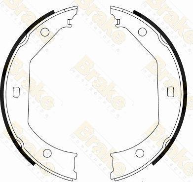 Brake Engineering SH2549 - Brake Shoe Set, parking brake autospares.lv