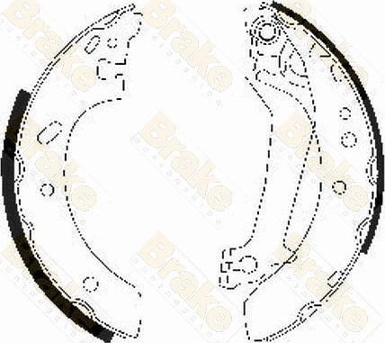 Brake Engineering SH2503 - Brake Shoe Set autospares.lv