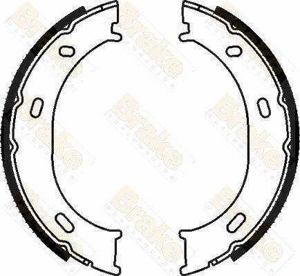 Brake Engineering SH2580 - Brake Shoe Set, parking brake autospares.lv