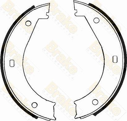 Brake Engineering SH2300 - Brake Shoe Set, parking brake autospares.lv