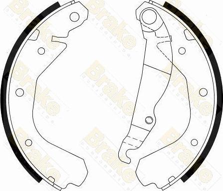 Brake Engineering SH2212 - Brake Shoe Set autospares.lv