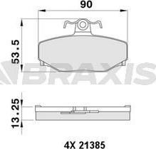 Braxis AA0466 - Brake Pad Set, disc brake autospares.lv