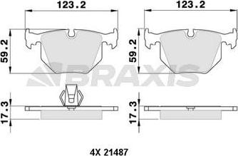 Braxis AA0094 - Brake Pad Set, disc brake autospares.lv