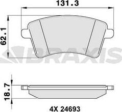 ATE 24693 - Brake Pad Set, disc brake autospares.lv