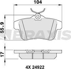 Braxis AA0106 - Brake Pad Set, disc brake autospares.lv