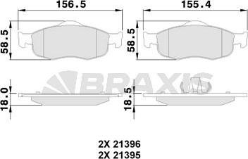 Braxis AA0112 - Brake Pad Set, disc brake autospares.lv