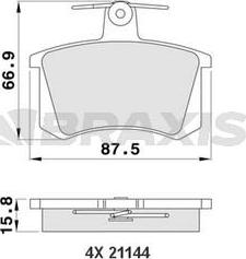 Braxis AA0117 - Brake Pad Set, disc brake autospares.lv