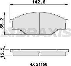 Braxis AA0323 - Brake Pad Set, disc brake autospares.lv