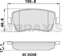 Braxis AA0251 - Brake Pad Set, disc brake autospares.lv