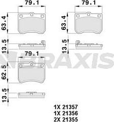 Braxis AB0389 - Brake Pad Set, disc brake autospares.lv