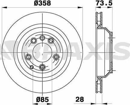 Braxis AD0999 - Brake Disc autospares.lv