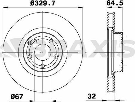 Braxis AD0994 - Brake Disc autospares.lv