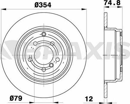 Braxis AD0995 - Brake Disc autospares.lv