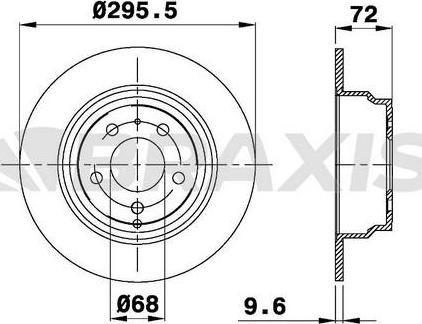 Braxis AD0986 - Brake Disc autospares.lv