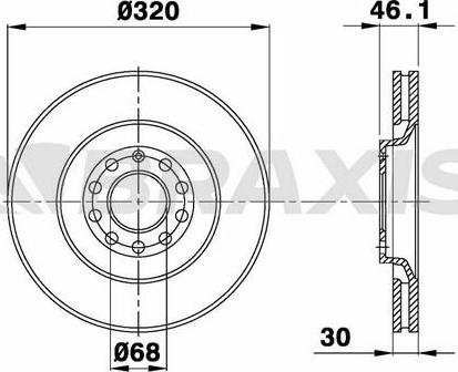 Braxis AD0983 - Brake Disc autospares.lv