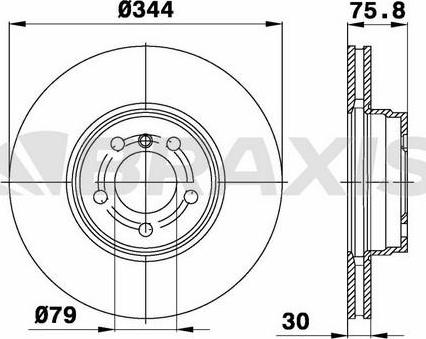 Braxis AD0973 - Brake Disc autospares.lv