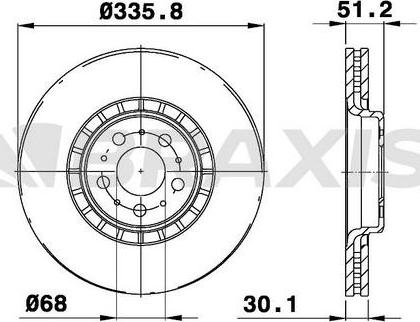 Braxis AD0972 - Brake Disc autospares.lv