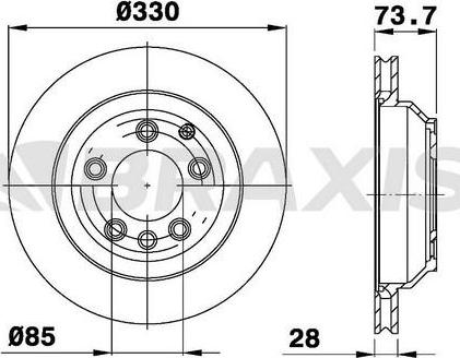 Braxis AD0977 - Brake Disc autospares.lv