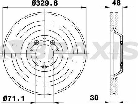 Braxis AD0400 - Brake Disc autospares.lv