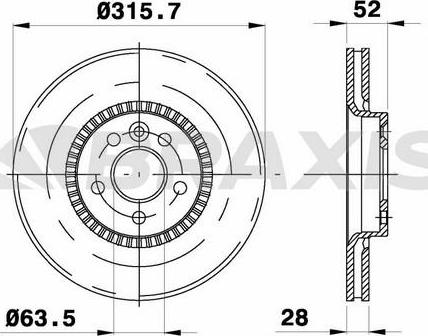 Braxis AD0415 - Brake Disc autospares.lv