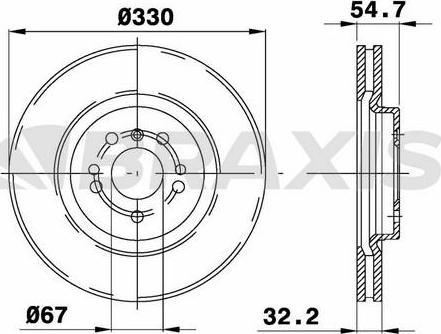 Braxis AD0410 - Brake Disc autospares.lv