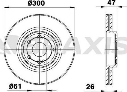 Braxis AD0157 - Brake Disc autospares.lv