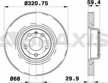 Braxis AD0182 - Brake Disc autospares.lv