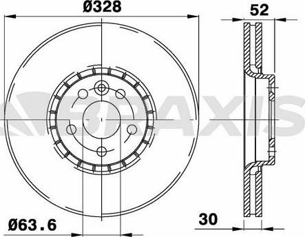 Braxis AD0399 - Brake Disc autospares.lv