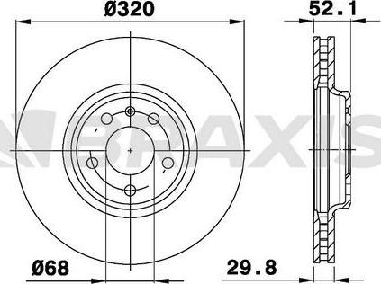 Braxis AD0309 - Brake Disc autospares.lv