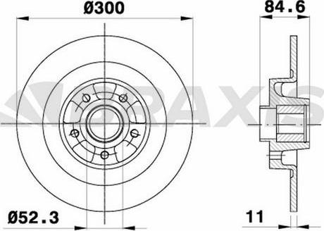 Braxis AD0338 - Brake Disc autospares.lv