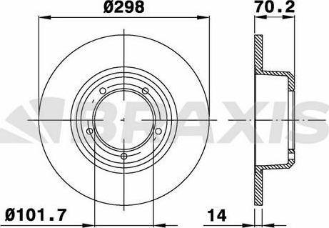 Braxis AD0294 - Brake Disc autospares.lv