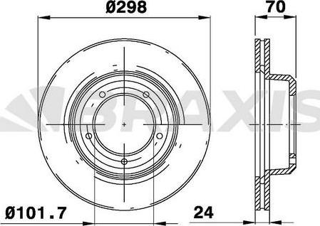 Braxis AD0282 - Brake Disc autospares.lv