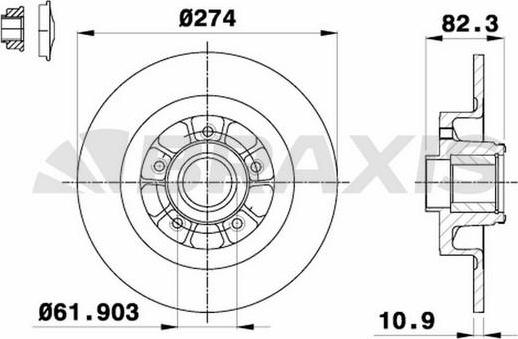 Braxis AD0232 - Brake Disc autospares.lv