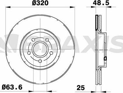 Braxis AD0272 - Brake Disc autospares.lv