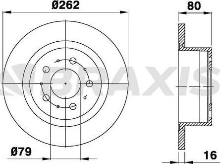 Braxis AD0791 - Brake Disc autospares.lv