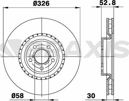 Braxis AD1090 - Brake Disc autospares.lv