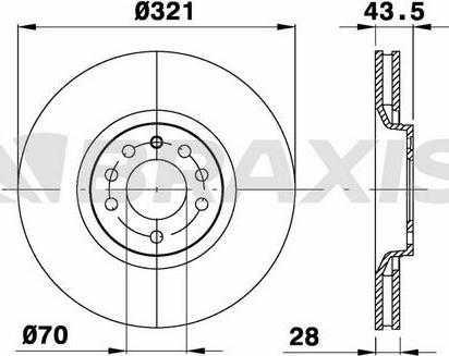 CAR VAU152 - Brake Disc autospares.lv