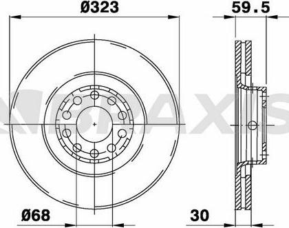 Braxis AD1046 - Brake Disc autospares.lv