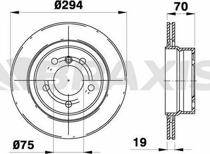 Braxis AD1055 - Brake Disc autospares.lv