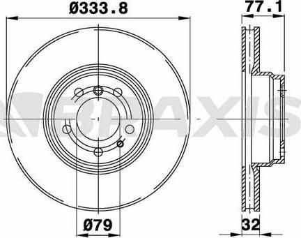 Braxis AD1066 - Brake Disc autospares.lv