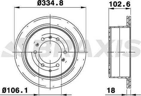 Braxis AD1004 - Brake Disc autospares.lv