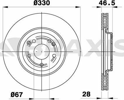 Braxis AD1010 - Brake Disc autospares.lv