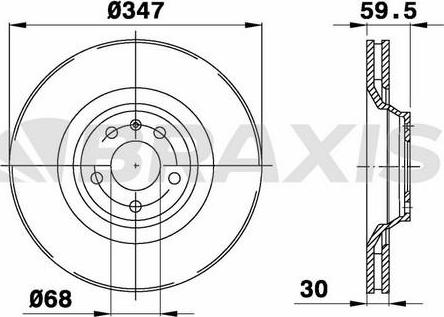 Braxis AD1086 - Brake Disc autospares.lv