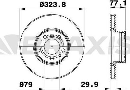 Braxis AD1021 - Brake Disc autospares.lv