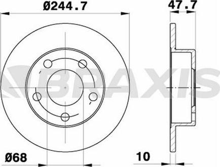 Braxis AE0494 - Brake Disc autospares.lv