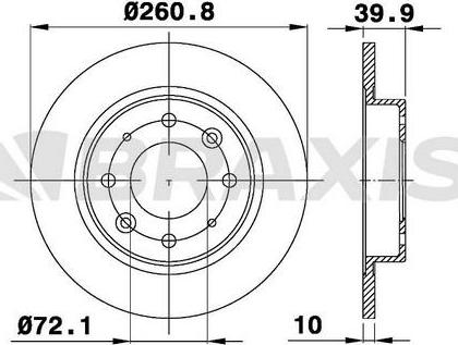 Braxis AE0495 - Brake Disc autospares.lv