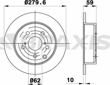 Braxis AE0496 - Brake Disc autospares.lv