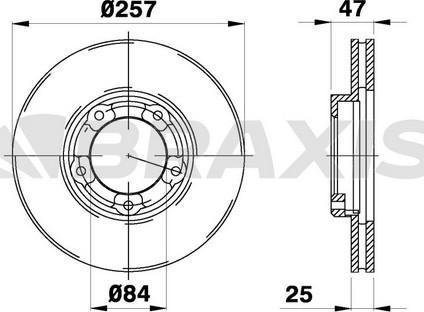 Braxis AE0442 - Brake Disc autospares.lv