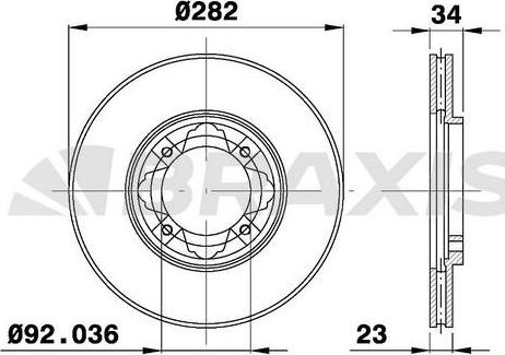 Braxis AE0454 - Brake Disc autospares.lv